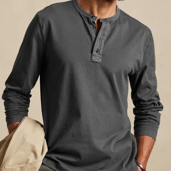 Banana Republic | SUPIMA® Cotton Henley T-Shirt | Size Large - Picture 2 of 11